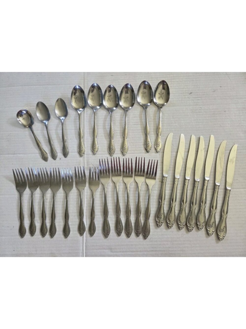 Customcraft Stainless CUS11 Monogram "S" Silverware Flatware